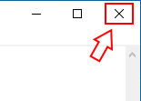Windows10メモ帳（notepad）ウィンドウの閉じるボタン