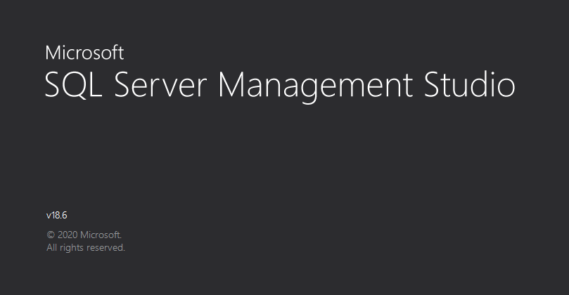 SQL Server Management Studio 起動時のスプラッシュ画面