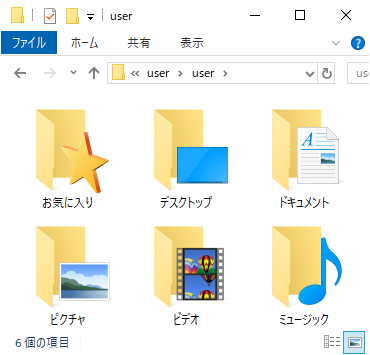 デスクトップに保存されたユーザーのファイル